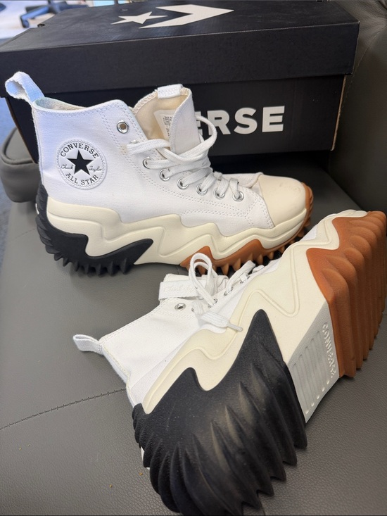Converse Shoes - Converse Kids' White High-Top Sneakers with Black and Gum Sole